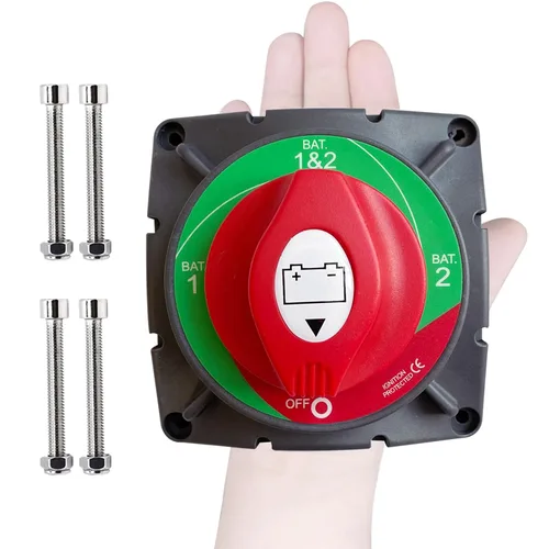 Miniatura 15 de Ampper - Interruptor de desconexión de batería 12V - 48V, interruptor de desconexión de batería marina con terminales para cortar la alimentación