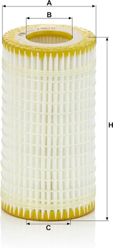 Miniatura 3 de Mann Filter HU 718/5 x Filtro de aceite de cartucho de repuesto compatible con Dodge Sprinter 2500 Van (2007-2008), Sprinter 3500 Van (2007-2008)