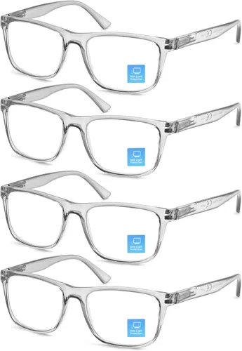Miniatura 8 de Gafas de Lectura con Bloqueo de Luz Azul Hombres Grandes Cuadradas Sobredimensionadas de Ajuste Amplio Trampas para Hombres con Cabeza/Cara Grande