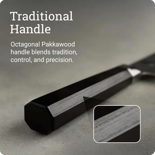Miniatura 4 de Shun Cuchillo Kiritsuke de doble núcleo de 8 pulgadas, cuchillo de chef maestro, ideal para la preparación integral de alimentos, auténtico cuchillo