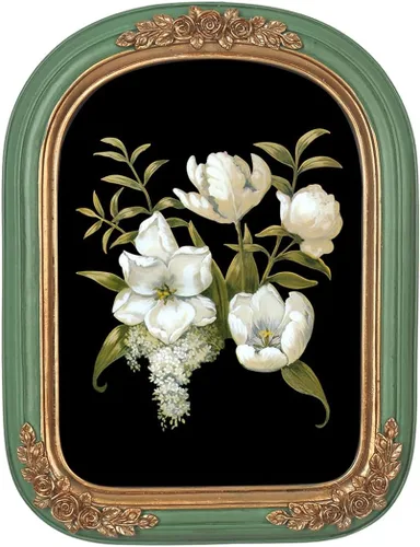 Miniatura 8 de Marco de fotos mini vintage de 2,5x3,5 pulgadas, marco de fotos antiguo adornado con relieve floral, para exhibición en pared y mesa, con frente