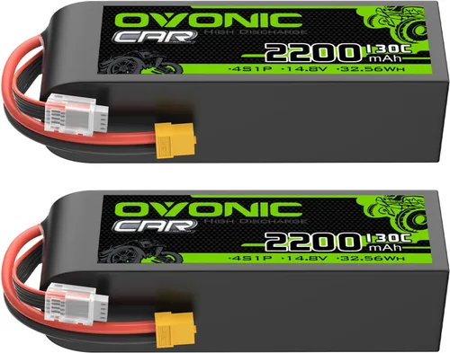 OVONIC 4S LiPo Batería 2200mAh 14.8V 130C RC Batería con XT60 Conector