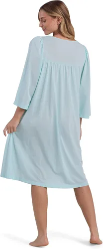 Miniatura 2 de Miss Elaine Bata - Bata corta de nailon con botones, bolsillos laterales y mangas 34 para mujer