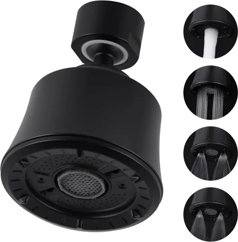 Cabezal de grifo de fregadero de cocina iFealClear, accesorio de rociador de grifo de 360°, aireador de grifo de cocina giratorio de gran ángulo con