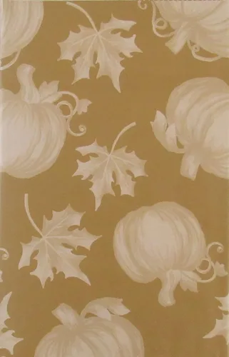 Miniatura 2 de Erlene Home Fashions Impresión de hojas de otoño y calabazas en varios colores mantel de franela de vinilo (dorado, cuadrado de 52 x 52 pulgadas)