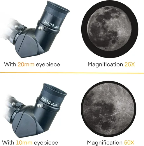 Miniatura 3 de Telescopio SpectrumOI para niños y adultos, regalo de astronomía, refractor de apertura de 2.362 in con bolsa de transporte y soporte para teléfono