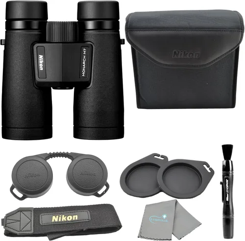 Miniatura 7 de Nikon Monarch M7 - Paquete de prismáticos negros de 8 x 30 (16763) con bolígrafo de lente y paño de limpieza, binoculares compactos para adultos