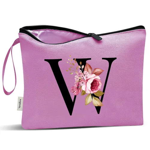 Miniatura 96 de Vavabox A-Z Bolsa de Maquillaje Personalizada, Regalos de Cumpleaños para Mujeres y Mamá, Regalos para la Mejor Amiga, Bolsa de Cosméticos