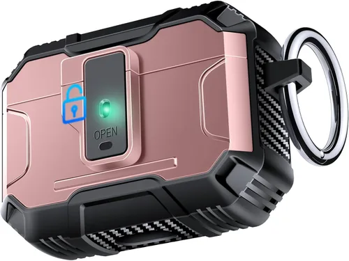 Miniatura 26 de Amoured AutoPOP - Funda para AirPods Pro de 1ª generación con cerradura y llavero, protección resistente de 360° y mecanismo de apertura de 1 clic