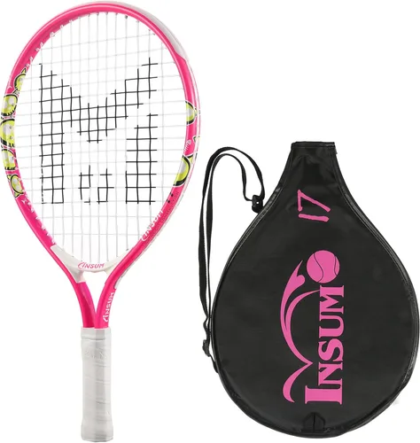 INSUM 17-25 inch Kids Tennis Racket for Aged 2~12 Starter, Multi-Color & Size Toddlers Tennis Racket for Boys & Girls Beginner, Come with Shoulder