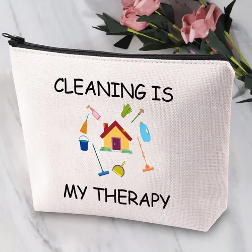 Miniatura 3 de JYTAPP Neat Freak Funny Housekeeping - Bolsa de maquillaje para limpieza - Regalo para dama de limpieza - Susurrador de polvo y escuadrón