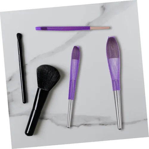 Miniatura 2 de MERRYHAPY Neto maquillaje cepillo cubierta cerdas protector PE material fácil de usar 150pcs cantidad esencial para viajes