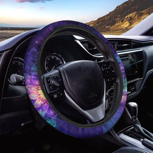 Miniatura 44 de AFPANQZ - Fundas para volante con diseño de nebulosa y galaxia, 14-15 pulgadas, ajuste universal, para la mayoría de los coches, sedanes, SUV