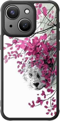 Miniatura 60 de FUNMIKO Funda para iPhone 16 Plus, carga inalámbrica y protección de grado militar, diseño floral moderno para mujeres y niñas, funda antideslizante