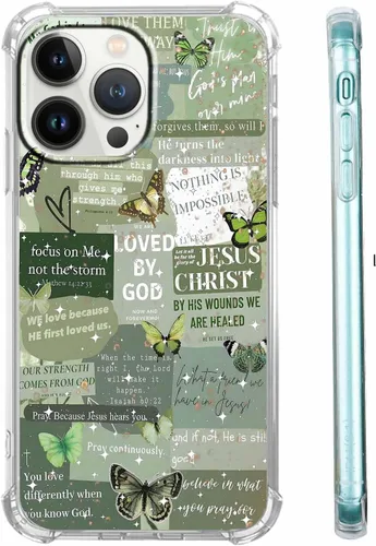 Miniatura 34 de Funda para Celular con Versículos de la Biblia, Colocación de Citas Cristianas de Jesús, Diseño Collage, Funda Protectora Suave de TPU de Moda