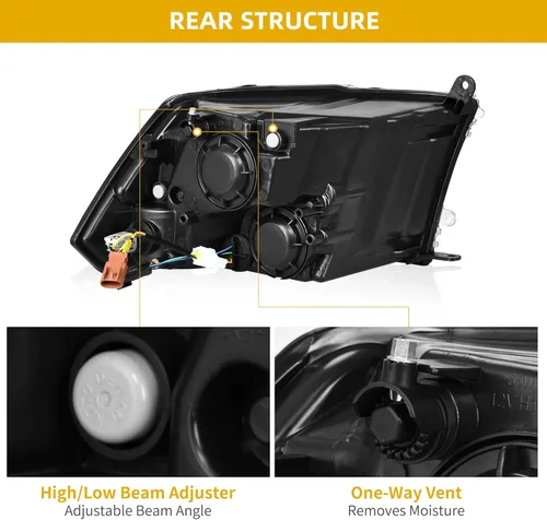 Miniatura 3 de DWVO: Juego de faros delanteros LED DRL Switchback compatible con Dodge Ram 1500 modelo 2009 a 2018/Dodge Ram 2500 3500 modelo 10 a 18/Ram 1500