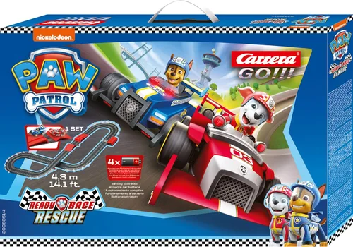 Miniatura 6 de Carrera GO juego de carreras de autos con batería, escala 1:43, pista de carreras con rampa de salto para niños de 5 años en adelante, Paw Patrol