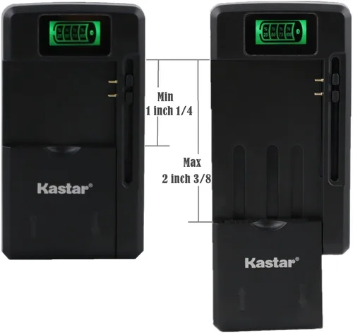 Miniatura 6 de Kastar 2-Pack BL-5B Battery and Smart LCD Charger for Tecsun X3, A3, A5 Devices; 3.7V Output Voltage
