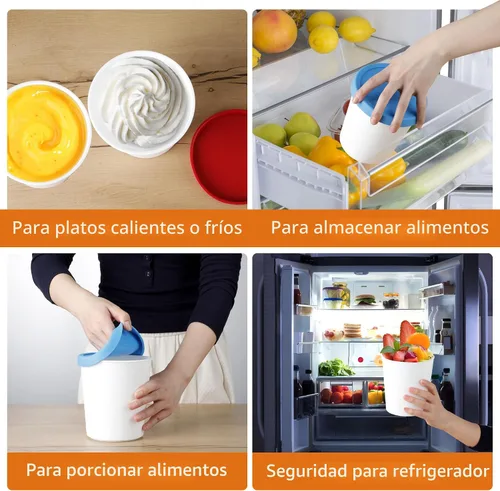 Miniatura 4 de Recipientes para helados caseros (paquete de 4 – 1 cuarto de galón cada uno), contenedores reutilizables de almacenamiento de helado para 1 Qt & 4