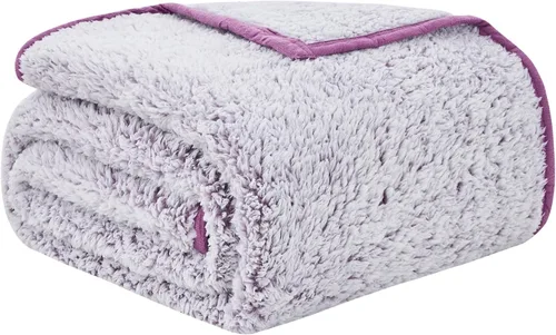 Miniatura 13 de EMME Manta de Forro Polar Sherpa Suave Reversible de Felpa Esponjosa Grande, Manta Bohemia Decorativa Cálida y Ligera para Sofá, Sillón, Dormitorio