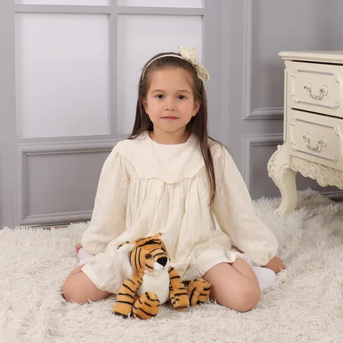 Miniatura 3 de Apricot Lamb Toys - Peluche clásico de tigre, suave, perfecto para niños (tigre amarillo, 7 pulgadas)