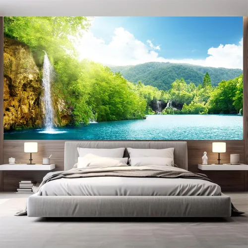 Miniatura 15 de FLFK Murales de Pared Despegables y Adhesivos de Paisaje de Cascada 78.7"x59" - Papel Tapiz Autoadhesivo Pintura Adhesivo Grande XXL Póster
