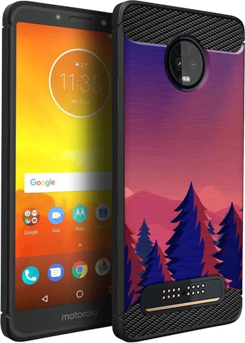 Miniatura 37 de CasesOnDeck Funda compatible con [Motorola Moto Z3 Play Moto Z3] Moto Z3 Design, funda delgada negra flexible y elegante protección contra golpes