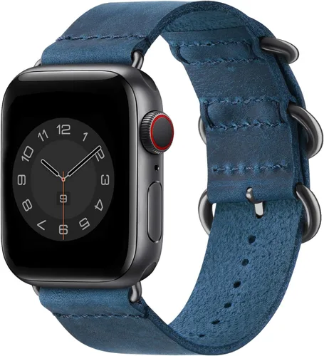 Correas de cuero vintage compatibles con Apple Watch Band 1.496 in 1.575 in 1.614 in 1.654 in 1.732 in 1.772 in 1.811 in 1.929 in, correa retro de