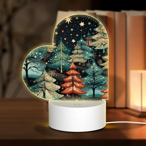 Miniatura 12 de 3D Night Light LED Light Lamp Base Personalized Gifts Acrylic Night Light Color Fusion Night Light Acrylic Plaque USB 3 Colors Change Smart Touch