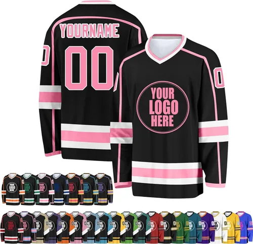 Miniatura 8 de Camiseta de hockey personalizada para hombres/mujeres/jóvenes/niños, nombre personalizado/número/logotipo de gran tamaño camiseta de entrenamiento