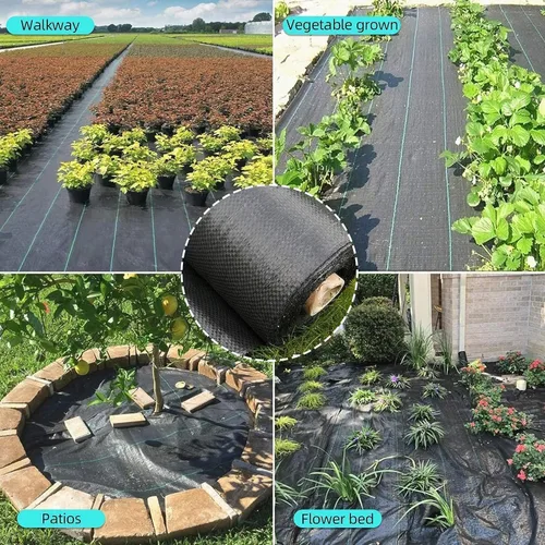 Miniatura 8 de Towallmark Tela de barrera de malezas resistente de 5 onzas de 4 pies x 250 pies, cubierta de suelo prémium para jardines, entradas de vehículos
