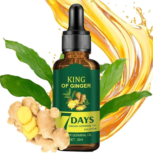 Biotin - Suero para el crecimiento del cabello para el tratamiento de la pérdida y el crecimiento del cabello, aceite esencial de jengibre natural
