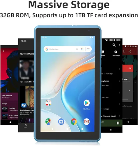 Miniatura 7 de IWEGGO Tablet Android 14 con funda, 7 pulgadas 8 GB RAM+32 GB ROM/1 TB computadora expandible, tabletas de cámara de 5 MP, procesador de cuatro Negro