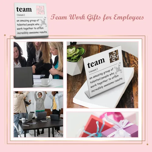 Miniatura 4 de Regalos de trabajo en equipo, placa de trabajo en equipo, definición de trabajo en equipo, regalos de equipo para empleados, compañeros de trabajo