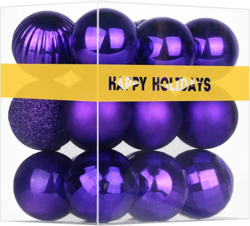 Miniatura 152 de Bolas de Navidad Grandes de 3.2" en Azul Bebé - Adornos para Árbol de Navidad, Bolas Colgantes Inastillables para Cumpleaños, Halloween, Boda