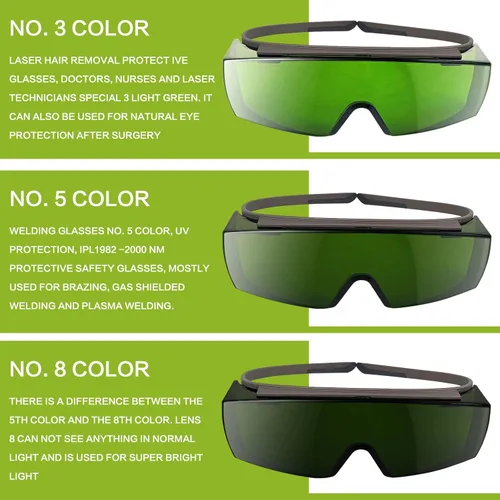 Miniatura 7 de Gafas de seguridad para soldadura, gafas de seguridad integradas envolventes, sombra 8 gafas para corte de plasma, nuevo en 2023 Color 3