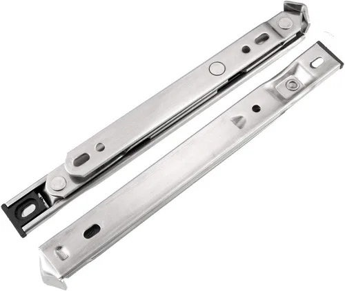 Miniatura 4 de uxcell Bisagra de ventana abatible de 8 pulgadas, acero inoxidable 202, 2 piezas