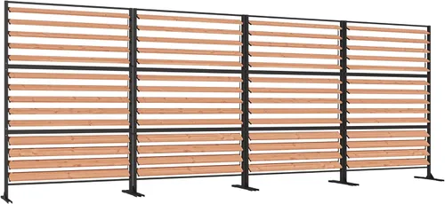 Miniatura 10 de Modern Shade - Pantalla de valla de privacidad de madera de 5' x 3' (1 panel) de madera natural, panel de valla de privacidad al aire libre