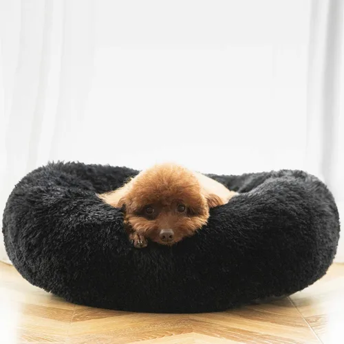 Miniatura 7 de Hachikitty Calming Donut Cuddler - Cama para perros medianos, 24 pulgadas