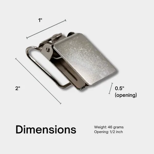 Miniatura 3 de HM NABAVIAN Clips para colgar alfombras de tapiz (20 unidades), Cromado