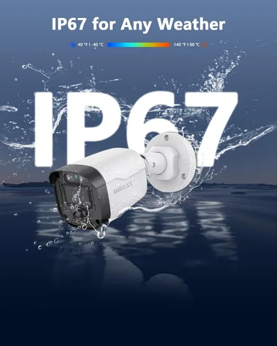 Miniatura 7 de OOSSXX Full HD 5MP Definición Sistema de Cámaras de Seguridad Cableado Hogar Exterior Cámaras de Videovigilancia Cámaras CCTV Sistema de Seguridad