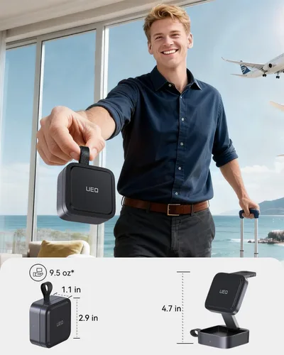 Miniatura 3 de UEQ Estación de carga inalámbrica 3 en 1 para dispositivos Apple, compatible con soporte de cargador MagSafe, cargador inalámbrico magnético