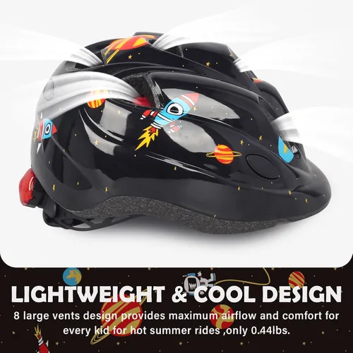 Miniatura 5 de Casco de bicicleta para niños pequeños, cascos ajustables para niños y niñas de bebé a niños (edad 1-8), multideportes para patinaje de bicicleta