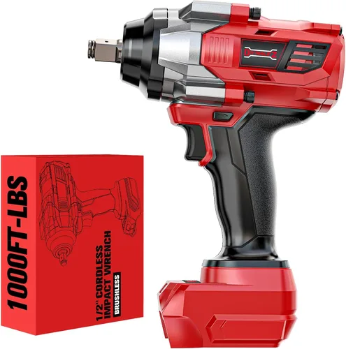 Miniatura 10 de DIYtoolifz Llave de Impacto Inalámbrica de 1/2 Pulgada Compatible con Batería DeWalt de 20V, 1000 Ft-lbs (1360 N.m) Controlador de Impacto de Alto