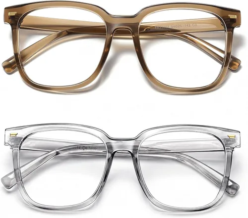 Miniatura 19 de PANNER Gafas cuadradas de gran tamaño con bloqueo de luz azul para mujeres y hombres, antirreflejos, reducen la fatiga ocular, gafas de computadora