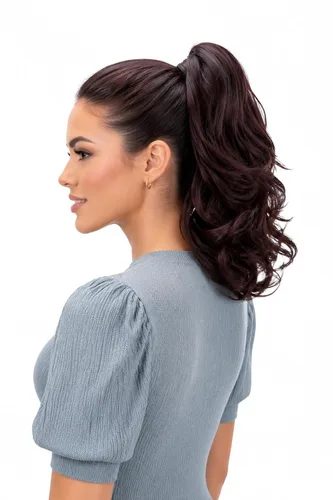 Miniatura 37 de PRETTYSHOP - Extensión de cabello rizado voluminoso, cola de caballo de 14 pulgadas con clip, resistente al calor