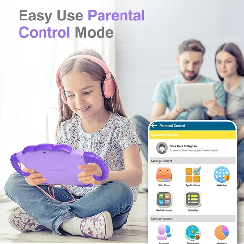 Miniatura 5 de Tableta para niños de 7 pulgadas para niños de 3 a 7 años, tableta para niños pequeños, tableta de aprendizaje para niños de 32 GB