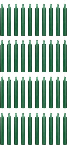 Miniatura 35 de MEGA CANDLES 20 piezas de velas cónicas mini sin perfume amarillas exquisitas, 10 cm de alto x 1 cm de diámetro, Campanas Mágicas, Encantamiento