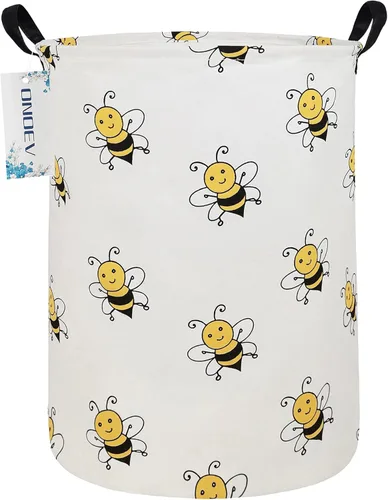 Miniatura 22 de Cesta de lavandería redonda impermeable, cesta de almacenamiento plegable, cestas de lavandería con asa, cesta de regalo, adecuada para habitación