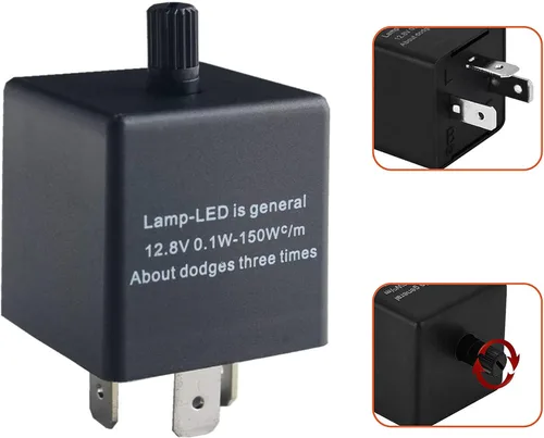 Miniatura 11 de (1) Relé de intermitencia LED electrónico de 2 pines 12V LF1-S-PIN MAX 150W para corregir el hiperdestello de las luces intermitentes LED
